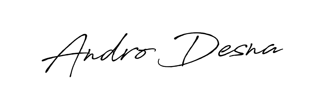 Similarly Antro_Vectra_Bolder is the best handwritten signature design. Signature creator online .You can use it as an online autograph creator for name Andro Desna. Andro Desna signature style 7 images and pictures png