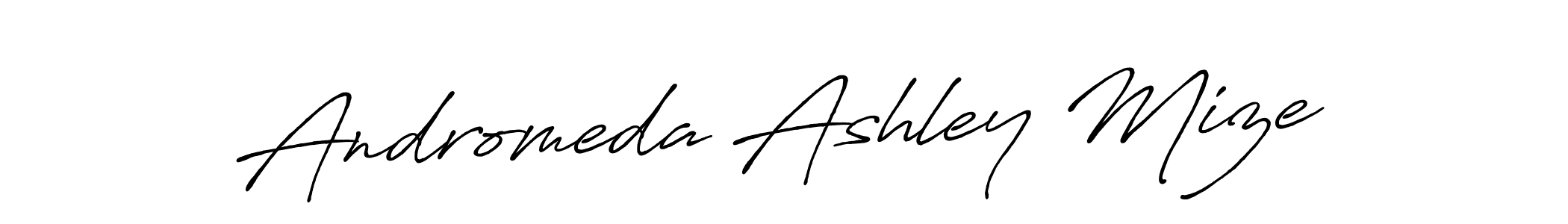 Also we have Andromeda Ashley Mize name is the best signature style. Create professional handwritten signature collection using Antro_Vectra_Bolder autograph style. Andromeda Ashley Mize signature style 7 images and pictures png