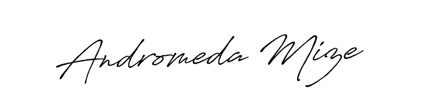 Create a beautiful signature design for name Andromeda Mize. With this signature (Antro_Vectra_Bolder) fonts, you can make a handwritten signature for free. Andromeda Mize signature style 7 images and pictures png