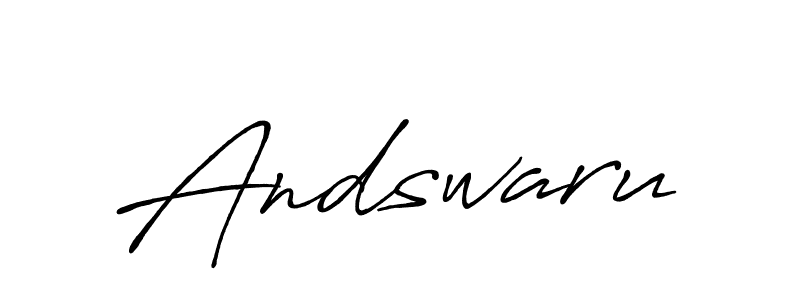 How to make Andswaru name signature. Use Antro_Vectra_Bolder style for creating short signs online. This is the latest handwritten sign. Andswaru signature style 7 images and pictures png