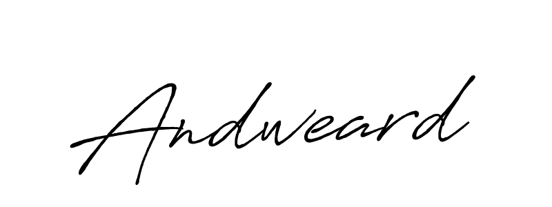Create a beautiful signature design for name Andweard. With this signature (Antro_Vectra_Bolder) fonts, you can make a handwritten signature for free. Andweard signature style 7 images and pictures png