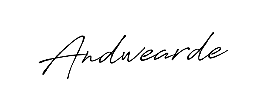 Also we have Andwearde name is the best signature style. Create professional handwritten signature collection using Antro_Vectra_Bolder autograph style. Andwearde signature style 7 images and pictures png