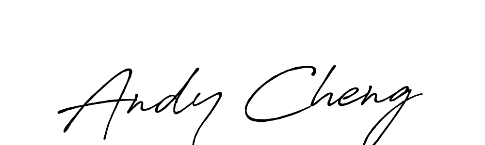 How to make Andy Cheng name signature. Use Antro_Vectra_Bolder style for creating short signs online. This is the latest handwritten sign. Andy Cheng signature style 7 images and pictures png