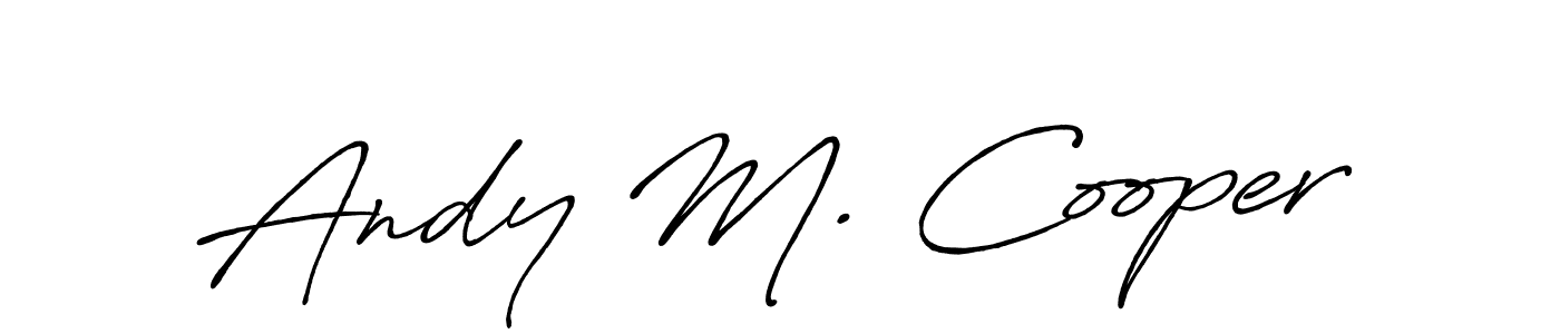 Use a signature maker to create a handwritten signature online. With this signature software, you can design (Antro_Vectra_Bolder) your own signature for name Andy M. Cooper. Andy M. Cooper signature style 7 images and pictures png
