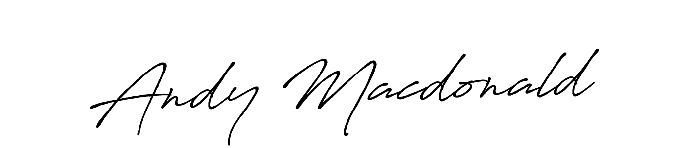 Make a beautiful signature design for name Andy Macdonald. With this signature (Antro_Vectra_Bolder) style, you can create a handwritten signature for free. Andy Macdonald signature style 7 images and pictures png