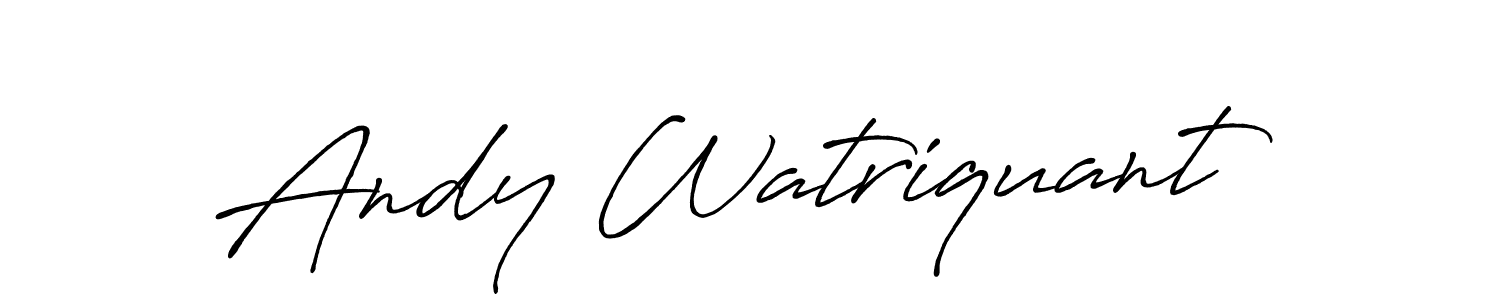 Design your own signature with our free online signature maker. With this signature software, you can create a handwritten (Antro_Vectra_Bolder) signature for name Andy Watriquant. Andy Watriquant signature style 7 images and pictures png