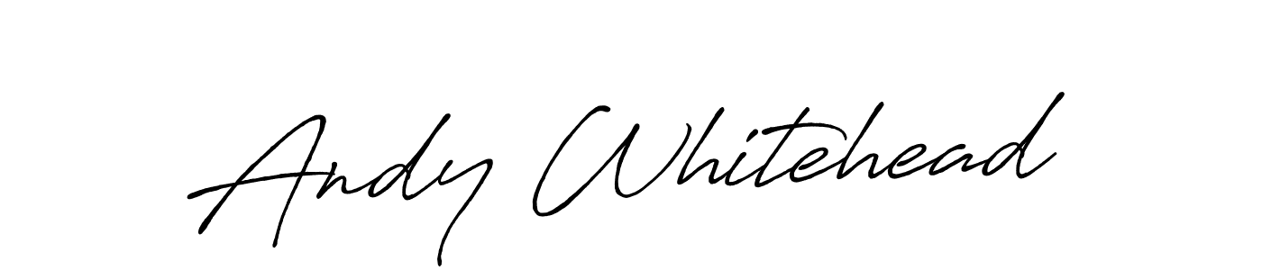 How to make Andy Whitehead name signature. Use Antro_Vectra_Bolder style for creating short signs online. This is the latest handwritten sign. Andy Whitehead signature style 7 images and pictures png