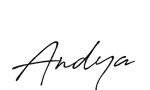 Create a beautiful signature design for name Andya. With this signature (Antro_Vectra_Bolder) fonts, you can make a handwritten signature for free. Andya signature style 7 images and pictures png