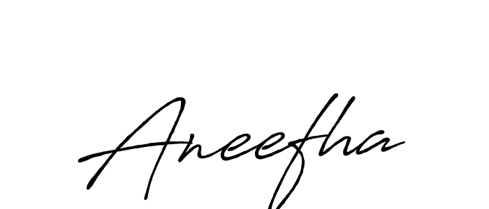 Make a beautiful signature design for name Aneefha. With this signature (Antro_Vectra_Bolder) style, you can create a handwritten signature for free. Aneefha signature style 7 images and pictures png