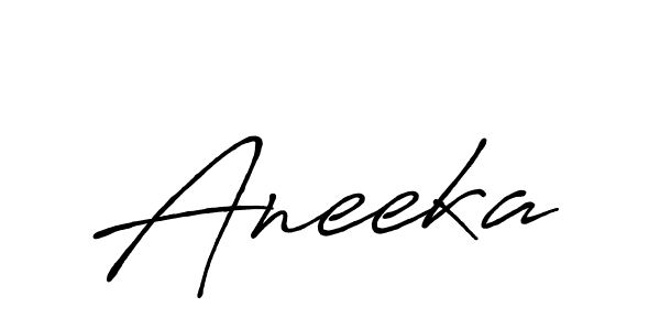 Use a signature maker to create a handwritten signature online. With this signature software, you can design (Antro_Vectra_Bolder) your own signature for name Aneeka. Aneeka signature style 7 images and pictures png