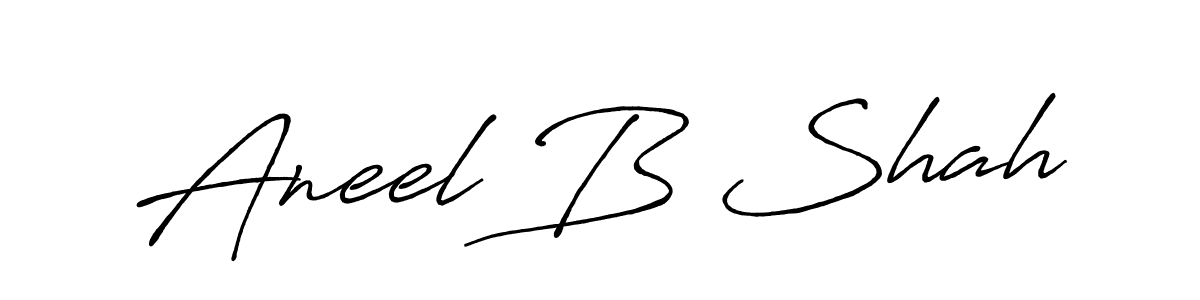 Aneel B Shah stylish signature style. Best Handwritten Sign (Antro_Vectra_Bolder) for my name. Handwritten Signature Collection Ideas for my name Aneel B Shah. Aneel B Shah signature style 7 images and pictures png