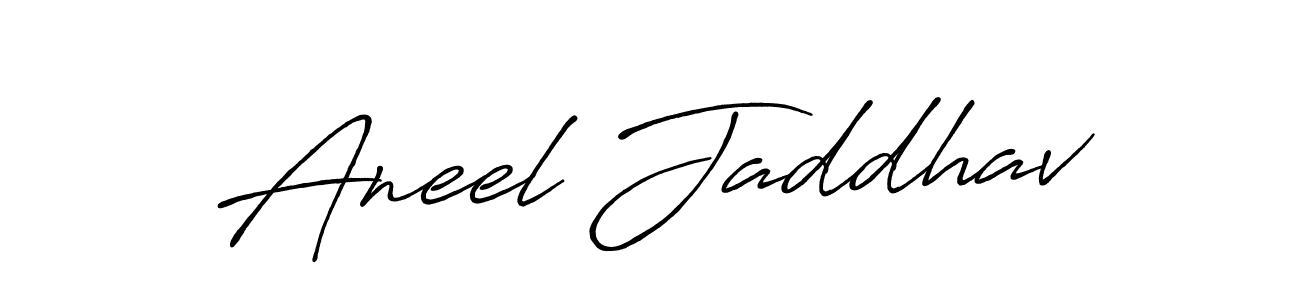 Antro_Vectra_Bolder is a professional signature style that is perfect for those who want to add a touch of class to their signature. It is also a great choice for those who want to make their signature more unique. Get Aneel Jaddhav name to fancy signature for free. Aneel Jaddhav signature style 7 images and pictures png