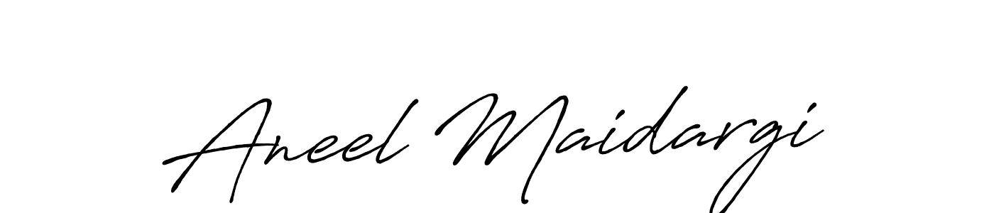 You should practise on your own different ways (Antro_Vectra_Bolder) to write your name (Aneel Maidargi) in signature. don't let someone else do it for you. Aneel Maidargi signature style 7 images and pictures png