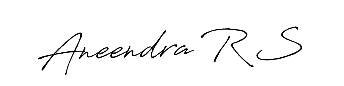 Use a signature maker to create a handwritten signature online. With this signature software, you can design (Antro_Vectra_Bolder) your own signature for name Aneendra R S. Aneendra R S signature style 7 images and pictures png
