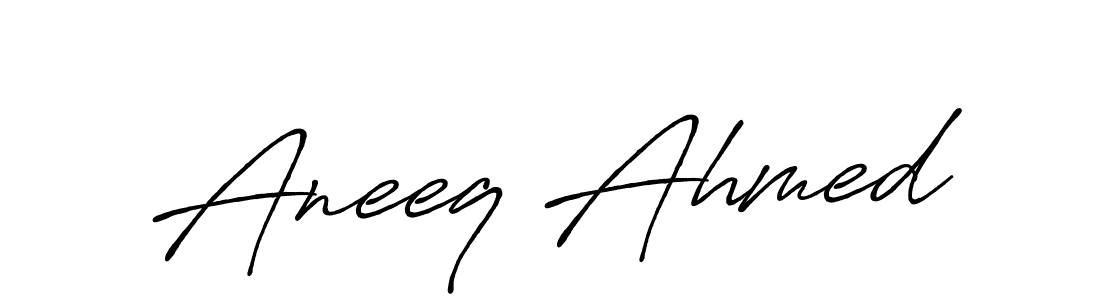 This is the best signature style for the Aneeq Ahmed name. Also you like these signature font (Antro_Vectra_Bolder). Mix name signature. Aneeq Ahmed signature style 7 images and pictures png