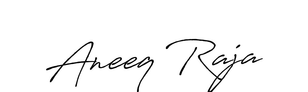 The best way (Antro_Vectra_Bolder) to make a short signature is to pick only two or three words in your name. The name Aneeq Raja include a total of six letters. For converting this name. Aneeq Raja signature style 7 images and pictures png