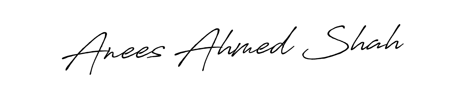 You should practise on your own different ways (Antro_Vectra_Bolder) to write your name (Anees Ahmed Shah) in signature. don't let someone else do it for you. Anees Ahmed Shah signature style 7 images and pictures png