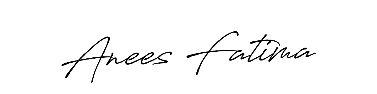 How to make Anees Fatima name signature. Use Antro_Vectra_Bolder style for creating short signs online. This is the latest handwritten sign. Anees Fatima signature style 7 images and pictures png