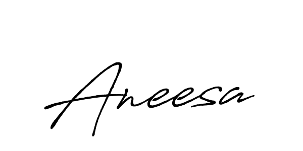 Aneesa stylish signature style. Best Handwritten Sign (Antro_Vectra_Bolder) for my name. Handwritten Signature Collection Ideas for my name Aneesa. Aneesa signature style 7 images and pictures png