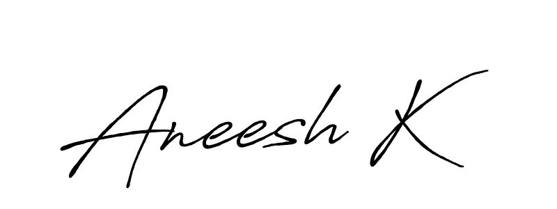 Also You can easily find your signature by using the search form. We will create Aneesh K name handwritten signature images for you free of cost using Antro_Vectra_Bolder sign style. Aneesh K signature style 7 images and pictures png