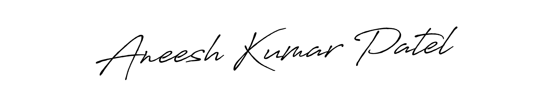 How to make Aneesh Kumar Patel name signature. Use Antro_Vectra_Bolder style for creating short signs online. This is the latest handwritten sign. Aneesh Kumar Patel signature style 7 images and pictures png