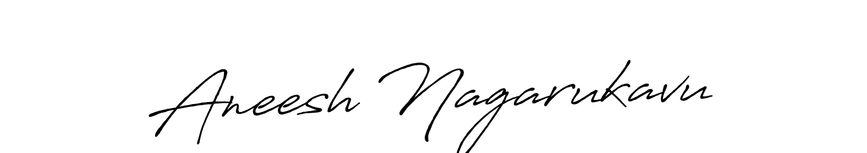 Aneesh Nagarukavu stylish signature style. Best Handwritten Sign (Antro_Vectra_Bolder) for my name. Handwritten Signature Collection Ideas for my name Aneesh Nagarukavu. Aneesh Nagarukavu signature style 7 images and pictures png