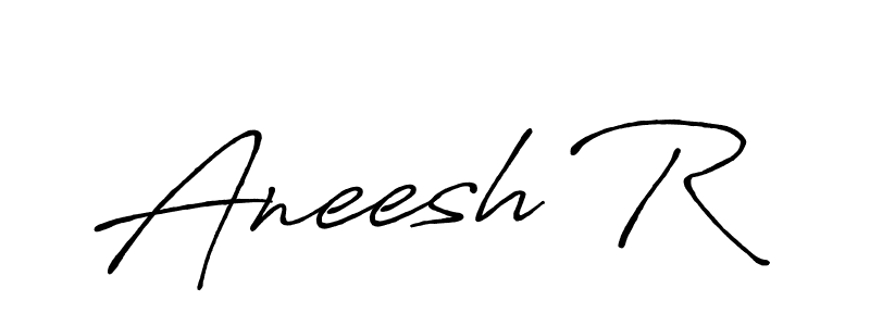 Create a beautiful signature design for name Aneesh R. With this signature (Antro_Vectra_Bolder) fonts, you can make a handwritten signature for free. Aneesh R signature style 7 images and pictures png
