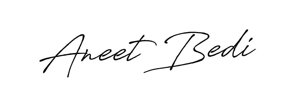 Antro_Vectra_Bolder is a professional signature style that is perfect for those who want to add a touch of class to their signature. It is also a great choice for those who want to make their signature more unique. Get Aneet Bedi name to fancy signature for free. Aneet Bedi signature style 7 images and pictures png