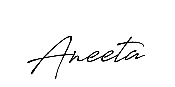 How to make Aneeta name signature. Use Antro_Vectra_Bolder style for creating short signs online. This is the latest handwritten sign. Aneeta signature style 7 images and pictures png