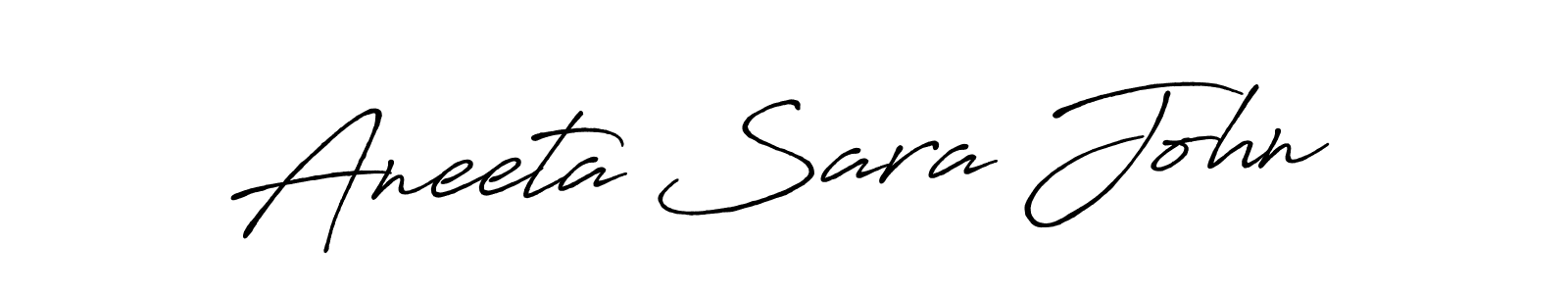 Use a signature maker to create a handwritten signature online. With this signature software, you can design (Antro_Vectra_Bolder) your own signature for name Aneeta Sara John. Aneeta Sara John signature style 7 images and pictures png