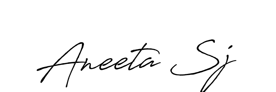 Similarly Antro_Vectra_Bolder is the best handwritten signature design. Signature creator online .You can use it as an online autograph creator for name Aneeta Sj. Aneeta Sj signature style 7 images and pictures png