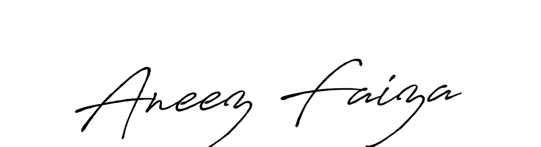 Also You can easily find your signature by using the search form. We will create Aneez Faiza name handwritten signature images for you free of cost using Antro_Vectra_Bolder sign style. Aneez Faiza signature style 7 images and pictures png