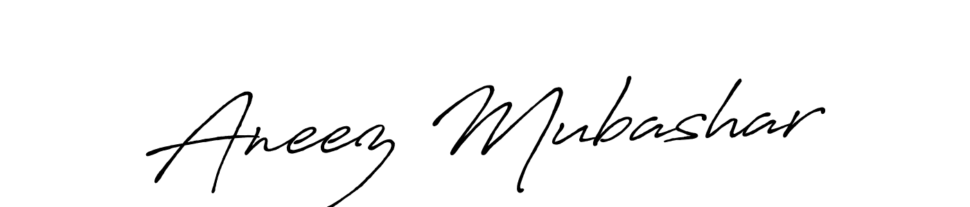 Also we have Aneez Mubashar name is the best signature style. Create professional handwritten signature collection using Antro_Vectra_Bolder autograph style. Aneez Mubashar signature style 7 images and pictures png