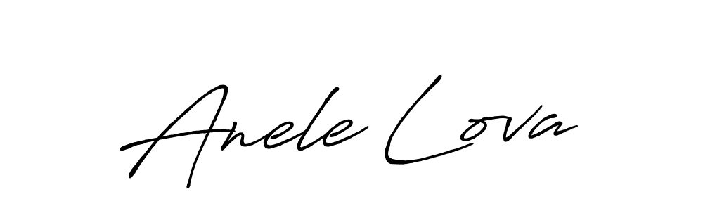 Design your own signature with our free online signature maker. With this signature software, you can create a handwritten (Antro_Vectra_Bolder) signature for name Anele Lova. Anele Lova signature style 7 images and pictures png