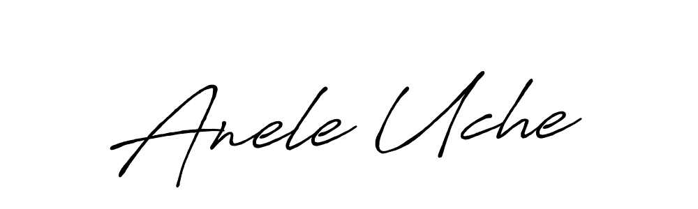 This is the best signature style for the Anele Uche name. Also you like these signature font (Antro_Vectra_Bolder). Mix name signature. Anele Uche signature style 7 images and pictures png