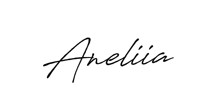 Design your own signature with our free online signature maker. With this signature software, you can create a handwritten (Antro_Vectra_Bolder) signature for name Aneliia. Aneliia signature style 7 images and pictures png