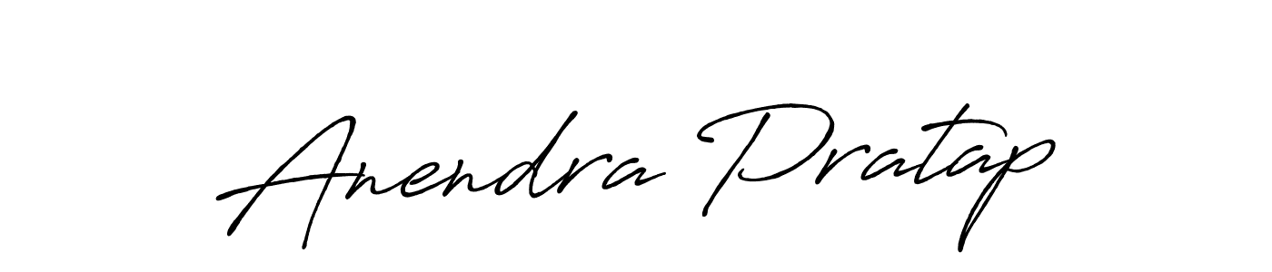 How to make Anendra Pratap name signature. Use Antro_Vectra_Bolder style for creating short signs online. This is the latest handwritten sign. Anendra Pratap signature style 7 images and pictures png
