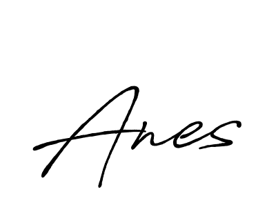Anes stylish signature style. Best Handwritten Sign (Antro_Vectra_Bolder) for my name. Handwritten Signature Collection Ideas for my name Anes. Anes signature style 7 images and pictures png