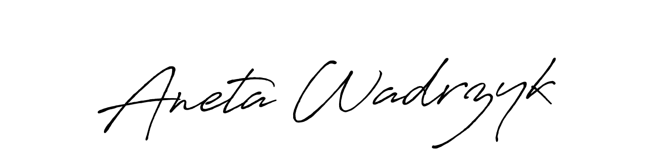 Check out images of Autograph of Aneta Wadrzyk name. Actor Aneta Wadrzyk Signature Style. Antro_Vectra_Bolder is a professional sign style online. Aneta Wadrzyk signature style 7 images and pictures png
