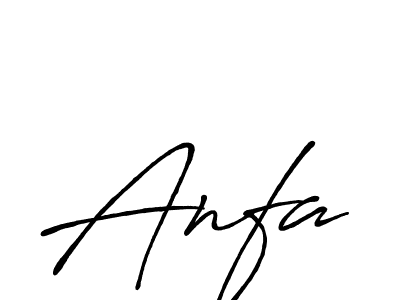 Create a beautiful signature design for name Anfa. With this signature (Antro_Vectra_Bolder) fonts, you can make a handwritten signature for free. Anfa signature style 7 images and pictures png