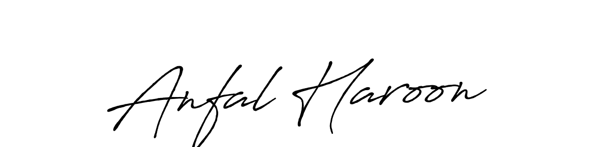 How to make Anfal Haroon signature? Antro_Vectra_Bolder is a professional autograph style. Create handwritten signature for Anfal Haroon name. Anfal Haroon signature style 7 images and pictures png