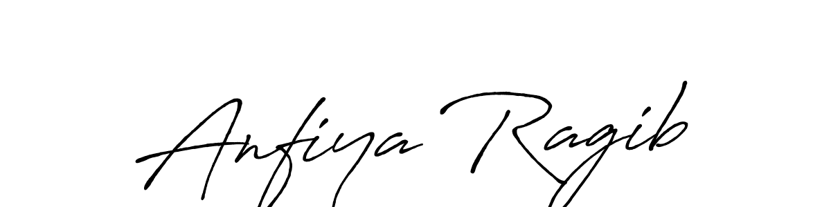 How to make Anfiya Ragib name signature. Use Antro_Vectra_Bolder style for creating short signs online. This is the latest handwritten sign. Anfiya Ragib signature style 7 images and pictures png