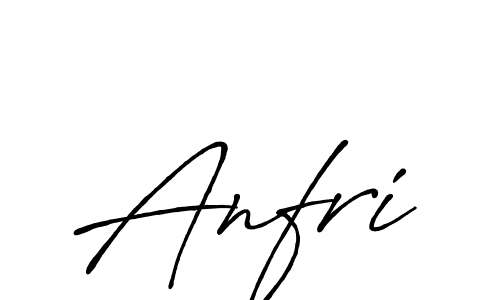 Use a signature maker to create a handwritten signature online. With this signature software, you can design (Antro_Vectra_Bolder) your own signature for name Anfri. Anfri signature style 7 images and pictures png