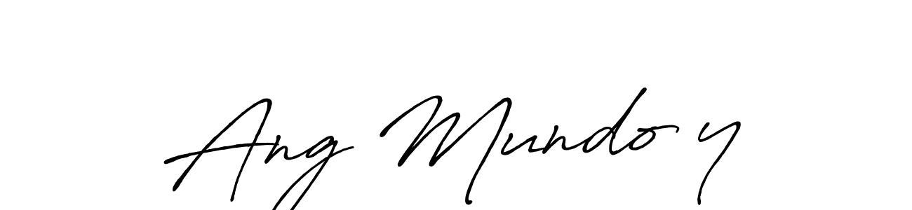 How to make Ang Mundo’y name signature. Use Antro_Vectra_Bolder style for creating short signs online. This is the latest handwritten sign. Ang Mundo’y signature style 7 images and pictures png