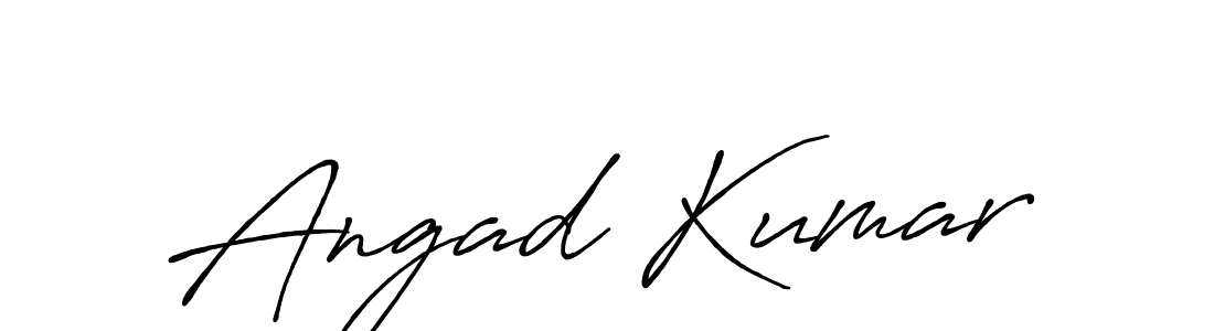 Create a beautiful signature design for name Angad Kumar. With this signature (Antro_Vectra_Bolder) fonts, you can make a handwritten signature for free. Angad Kumar signature style 7 images and pictures png