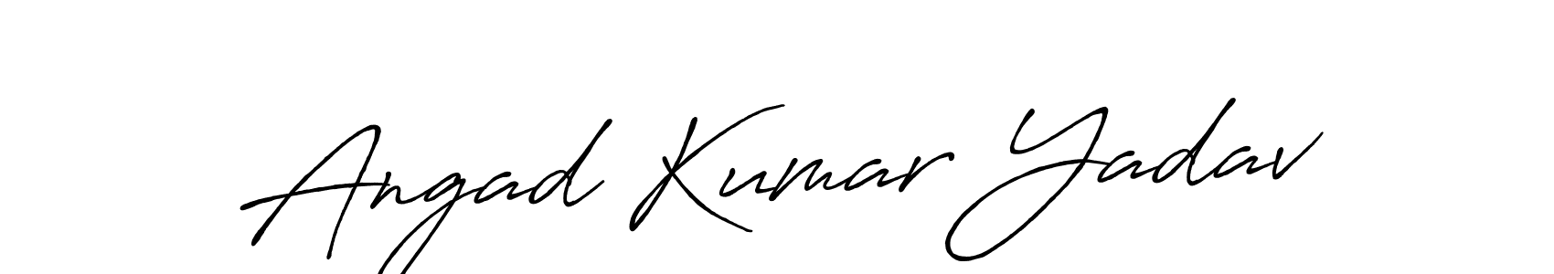 Use a signature maker to create a handwritten signature online. With this signature software, you can design (Antro_Vectra_Bolder) your own signature for name Angad Kumar Yadav. Angad Kumar Yadav signature style 7 images and pictures png