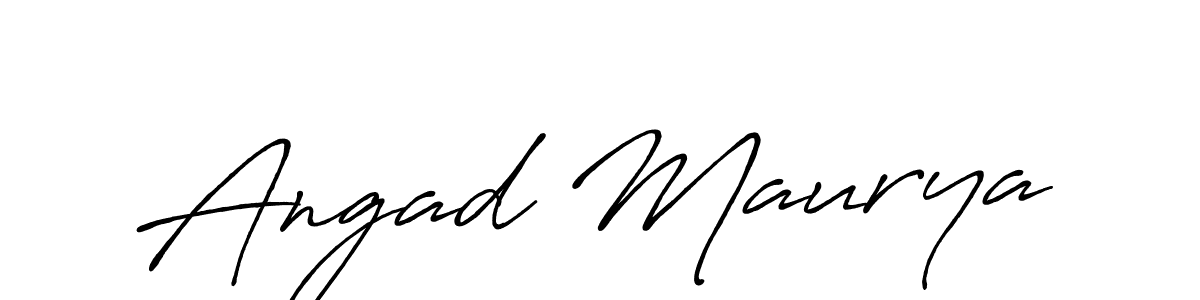 Create a beautiful signature design for name Angad Maurya. With this signature (Antro_Vectra_Bolder) fonts, you can make a handwritten signature for free. Angad Maurya signature style 7 images and pictures png