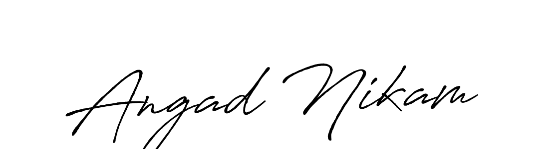Make a short Angad Nikam signature style. Manage your documents anywhere anytime using Antro_Vectra_Bolder. Create and add eSignatures, submit forms, share and send files easily. Angad Nikam signature style 7 images and pictures png
