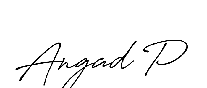 Also we have Angad P name is the best signature style. Create professional handwritten signature collection using Antro_Vectra_Bolder autograph style. Angad P signature style 7 images and pictures png