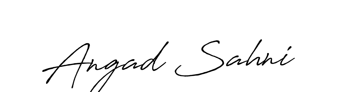 You can use this online signature creator to create a handwritten signature for the name Angad Sahni. This is the best online autograph maker. Angad Sahni signature style 7 images and pictures png